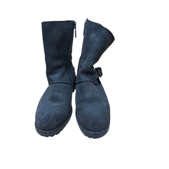 "UGG" Women's Calf Snow Boot SZ NO SIZE (7-7.5) MEASURE OF INSOLE Side Zip - Picture 3 of 14